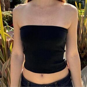 Brandy Melville Amelia Cropped Tube Top in black